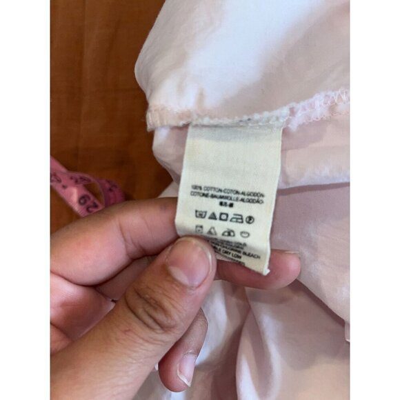 Free People Womens Off-Shoulder Blouse XS Light Pink Cotton Blend - Picture 8 of 8